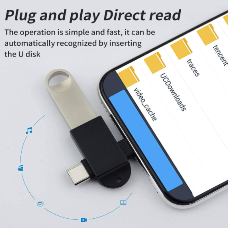2-in-1 Micro USB & Type-C OTG Adapter – Universal OTG Connector for Fast File/Data Transfer Between Smartphones, Tablets, Computers, Pen Drives & Hard Disks