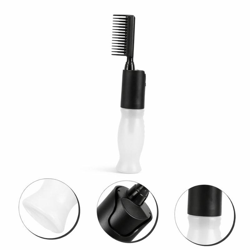 Hair Dye Applicator Bottle with Root Comb – Scaled Plastic Dye Bottle for Hair Coloring, Oil Application, Beard Dye & Shampoo Dispensing