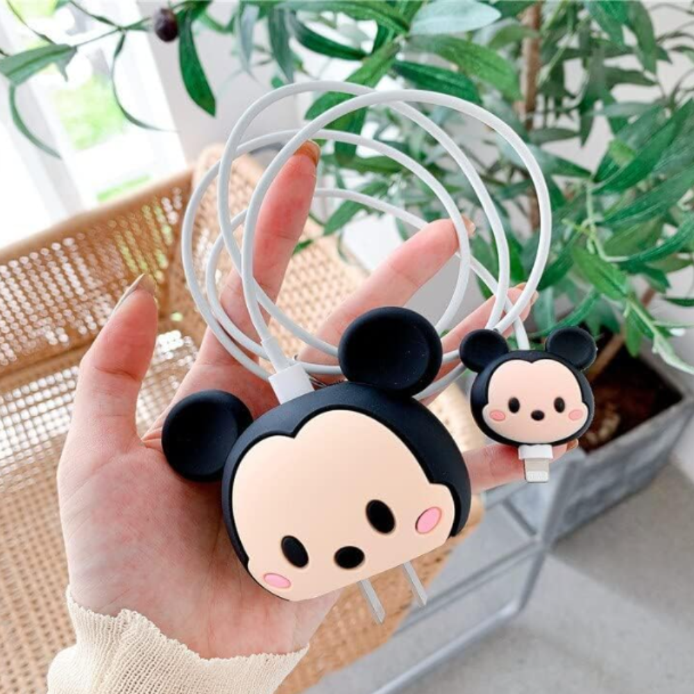 iPhone Charger Cover with Cable Protector – Silicone Anti-Break Charging Cable Guard (Random-Pack of 1)