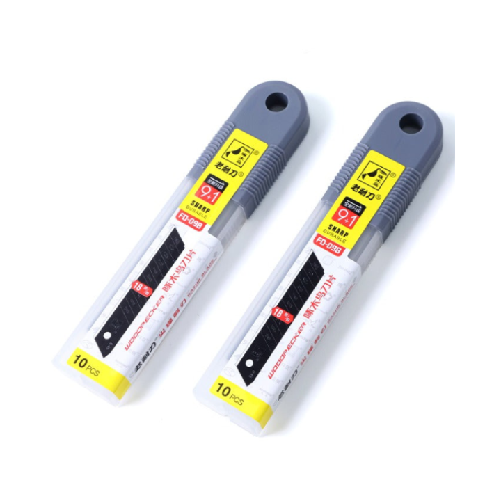 SnapSharp 18mm Utility Knife Replacement Blades – 10 Pcs Heavy-Duty Snap-Off Cutter Refills (Pack of 1 Knife)