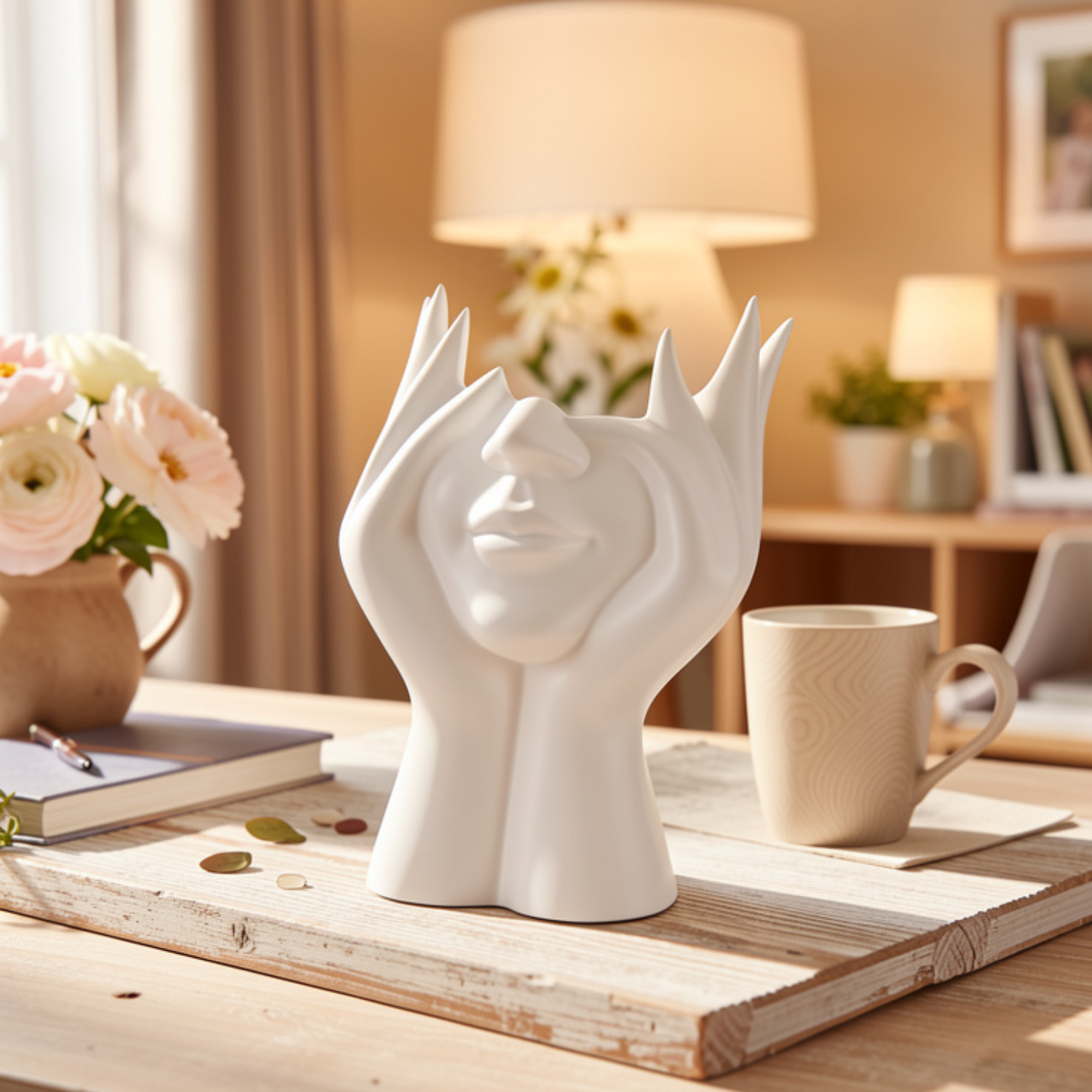 Plastic Woman Body Vase – Artistic Female Figure Flower Pot for Home & Office Decor, Perfect for Dried Flowers (Pack of 1)