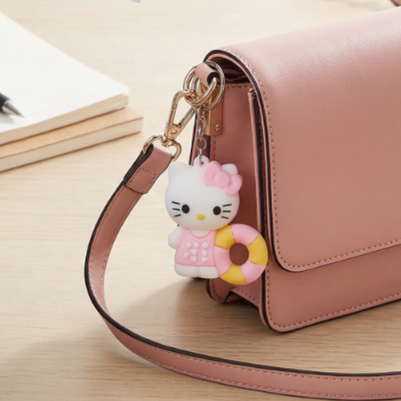 4 Pcs Collectible Character & Sports-Themed Silicone Keychains – Flexible Rubber Key Rings for Bags, Bikes & Keys (Random keychain)