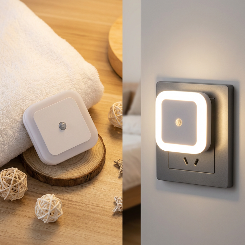 Plug-In LED Night Light with Sensor – Automatic On/Off, Energy-Efficient Soft Light for Bedroom, Hallway, Bathroom & Kids Room