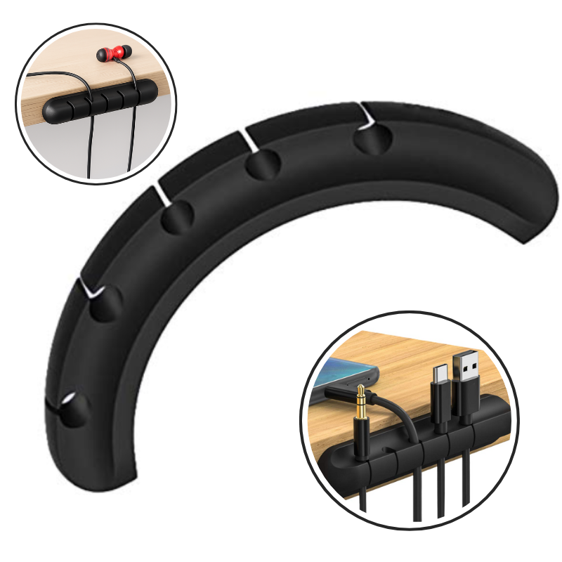 5 Cavity Cable Organizer (Pack of 2) – Multipurpose Wire Holder & Cord Management Clips