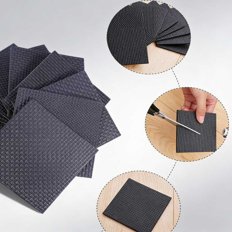 2 Pcs Non-Slip Furniture Pads – Self-Adhesive Rubber Floor Protectors for Chairs, Tables & Sofas (Anti-Scratch & Noise-Reducing)