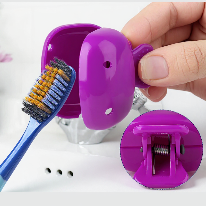 4 pcs Portable Toothbrush Head Covers - Odorless, Dustproof Travel Caps for Home & Personal Care(Random colors)