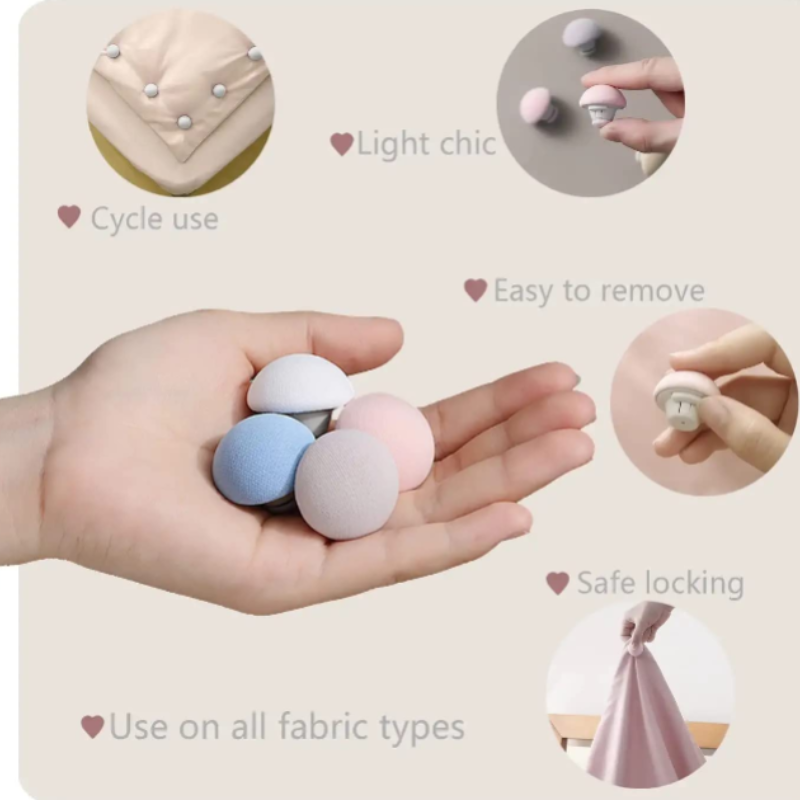 Blanket Buckles for Bed Sheets – Adjustable Sheet Fasteners & Bed Sheet Clips (Random color- Pack of 4)