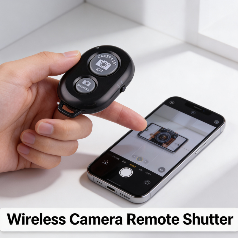 Bluetooth Selfie Remote Shutter for iOS & Android – Wireless Camera Clicker for Smartphones