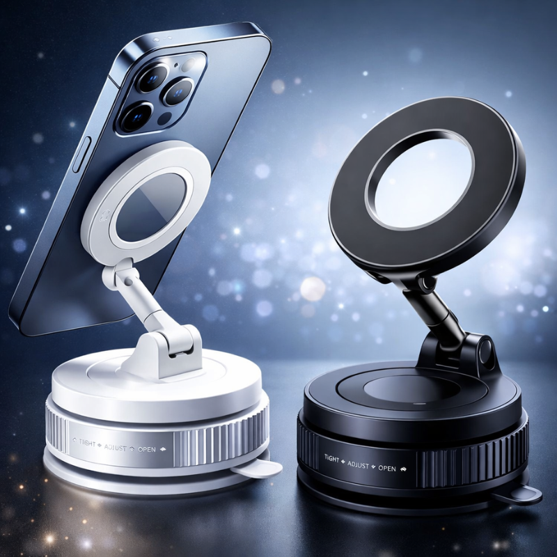 360° Adjustable Magnetic Phone Holder – Rotatable Mobile Stand with Strong Magnet for Desk, Car & Home Use (Random color-Pack of 1)