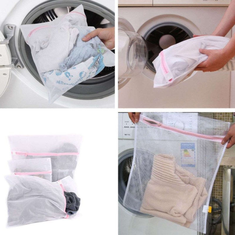 Laundry Wash Bag (30 x 40 cm) – Net Mesh Laundry Bag for Delicates, Socks & Innerwear (Pack of 1)