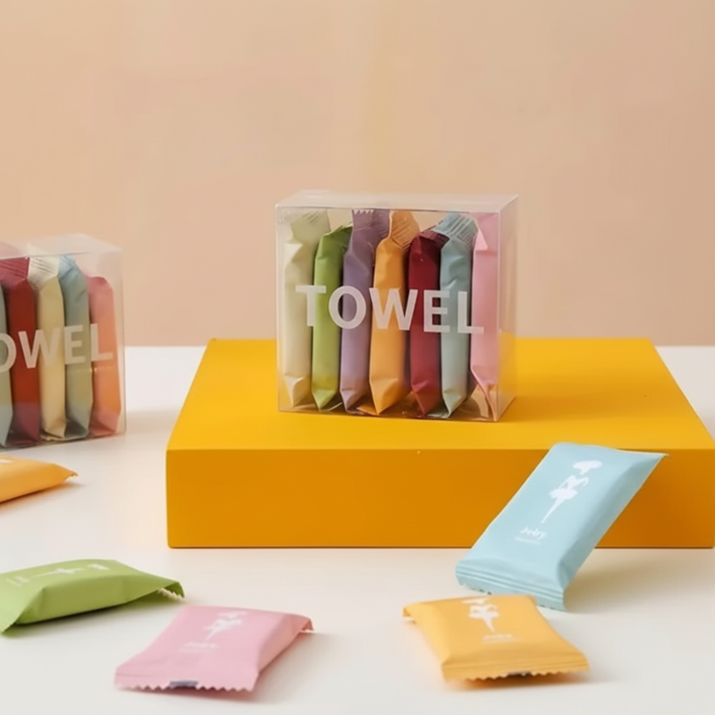 7 Pcs Portable Compressed Towels – Expandable Disposable Travel Towels for Face, Hand & Body