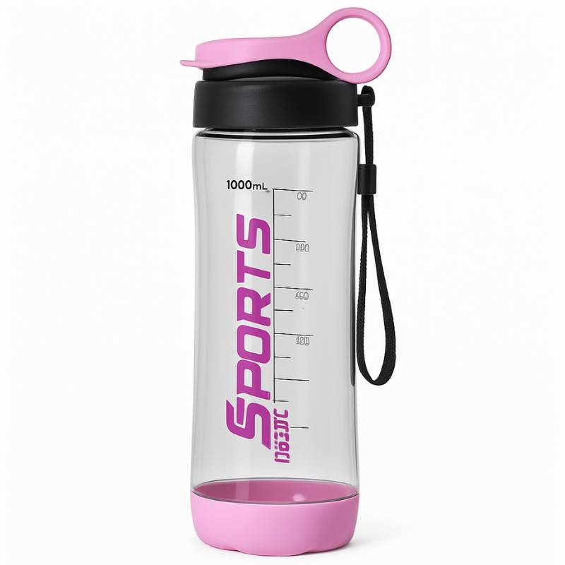 Stylish 1000ml Sports Water Bottle – Flip Top Lid with Handle, Durable & Portable (Pack of 1)