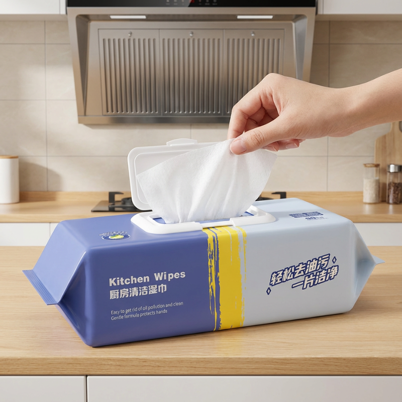 Kitchen Cleaning Wipes – Multipurpose Disposable Wet Wipes for Grease, Oil & Surface Cleaning