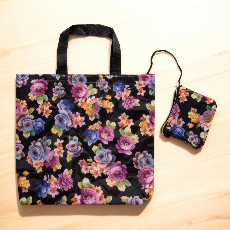 Foldable Shopping Foldable Shopping Bag – Reusable, Eco-Friendly & Heavy-Duty Tote for Daily Use (Random Color – Pack of 1)