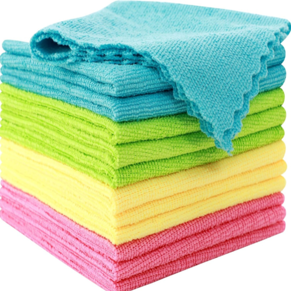 Super Absorbent Microfiber Dish Cloths – Reusable Kitchen & Home Cleaning Towels (BUY 10 GET 10 FREE | Random Colors)