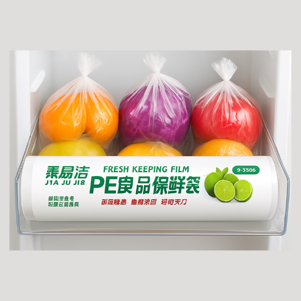 Plastic Cling Wrap Roll – Food Grade Fresh-Keeping Film for Kitchen, Fridge & Lunch Boxes (1 Roll)