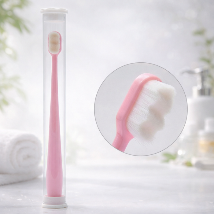 Nano Bristles Ultra Soft Toothbrush – Gentle Deep Cleaning Toothbrush (Random Color-Pack of 1)