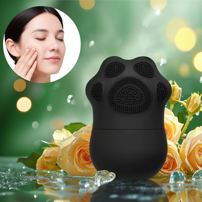 Silicone Facial Massage Ice Mold – Cooling SPA Face Massager with Paw Design, Reusable Skin Care Tool (Pack of 1)