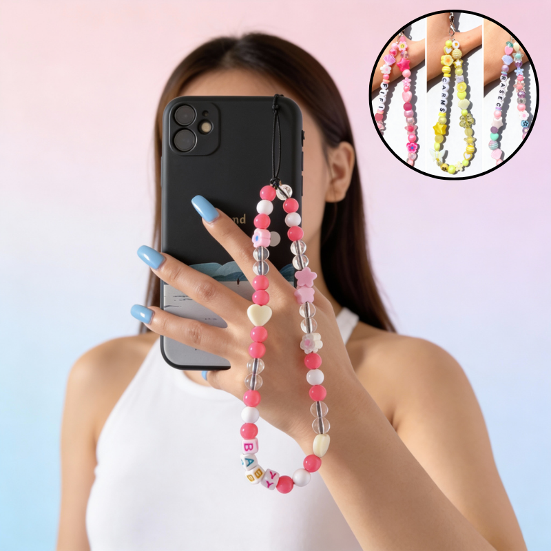 Unique Phone Charm Strap – Decorative Mobile Hanging Strap for Phones, Bags & Keys (Random Design-Pack of 1)