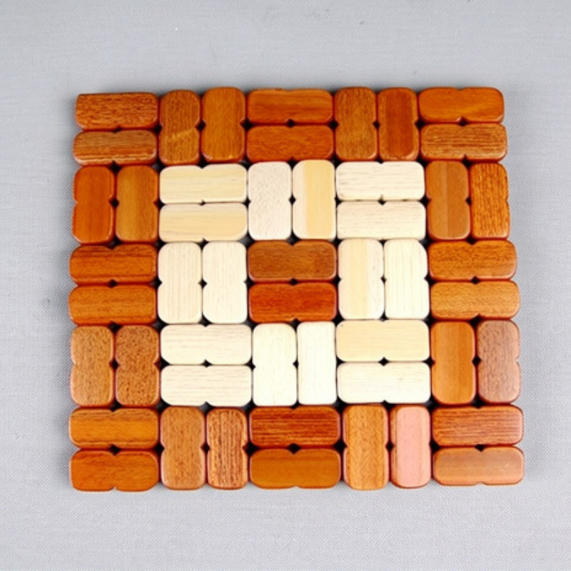 Bamboo Heat Insulation Pad – Unique Wooden Trivet for Hot Pots, Pans & Table Protection (Pack of 1)