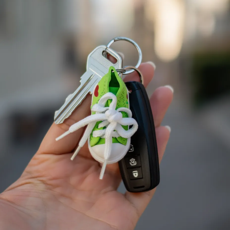 Miniature Sneaker Shoe Keychain – Stylish Mini Shoe Keyring, Bag Charm & Collectible Accessory(Random Shoes)