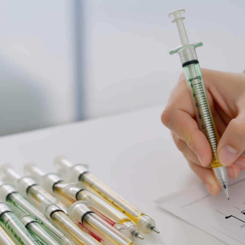 Injection Shape Mechanical Pencil – Novelty Syringe Design Auto Pencil for Kids & Students (Random Color-Pack of 1)