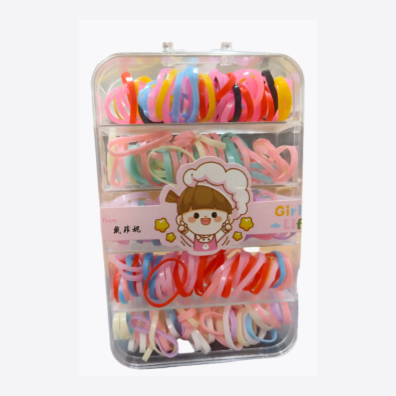 Pastel Color Rubber Bands – Fun & Soft Hair Ties for Kids, Teens & Girls