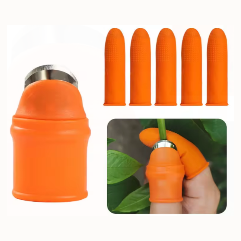 Fruit & Vegetable Finger Cutter – Silicone Thumb Knife & Peeler Set | Portable Mini Kitchen Cutting Tool (5 Finger set)