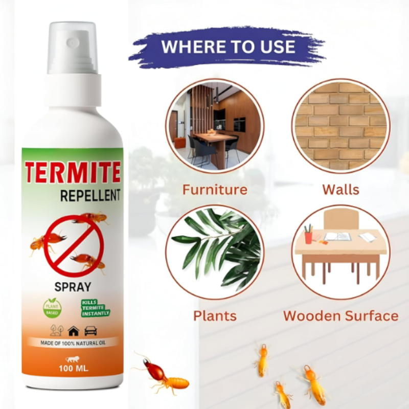 Termite Repellent Spray – Powerful Anti-Termite & Wood Protection Spray | Long-Lasting Pest Control Solution for Home & Office