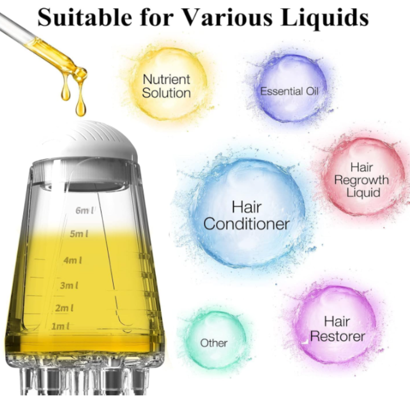 Hair Oil Applicator Bottle with Comb | Scalp Massage Oil Dispenser Brush | Precise Root Application Bottle for Hair Care