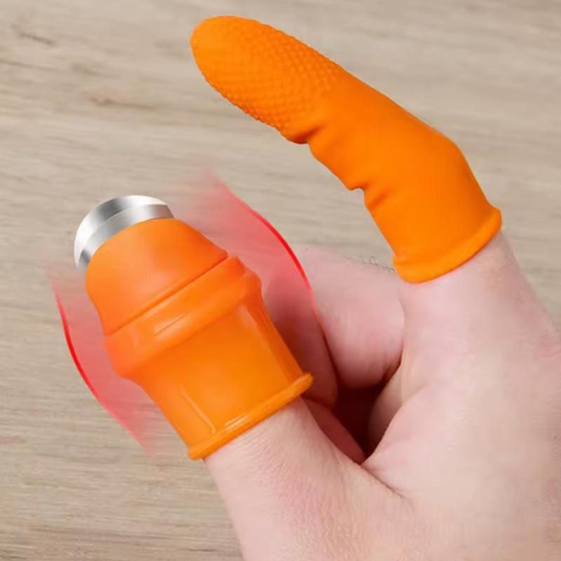 Fruit & Vegetable Finger Cutter – Silicone Thumb Knife & Peeler Set | Portable Mini Kitchen Cutting Tool (5 Finger set)