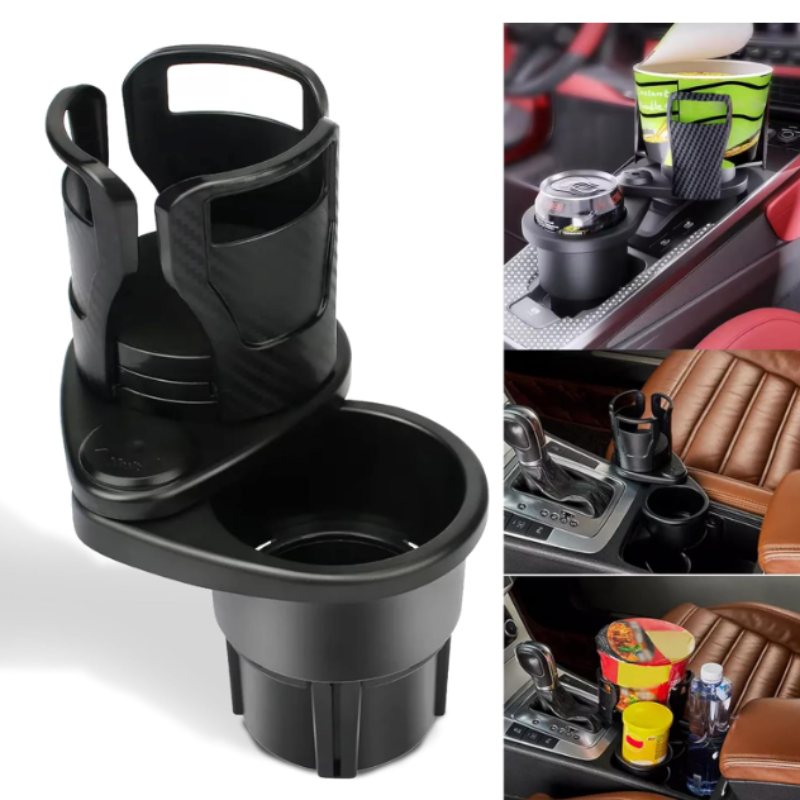 2-in-1 Multifunctional Car Cup Holder – Adjustable Car Drink & Accessory Organizer (Pack of 1)