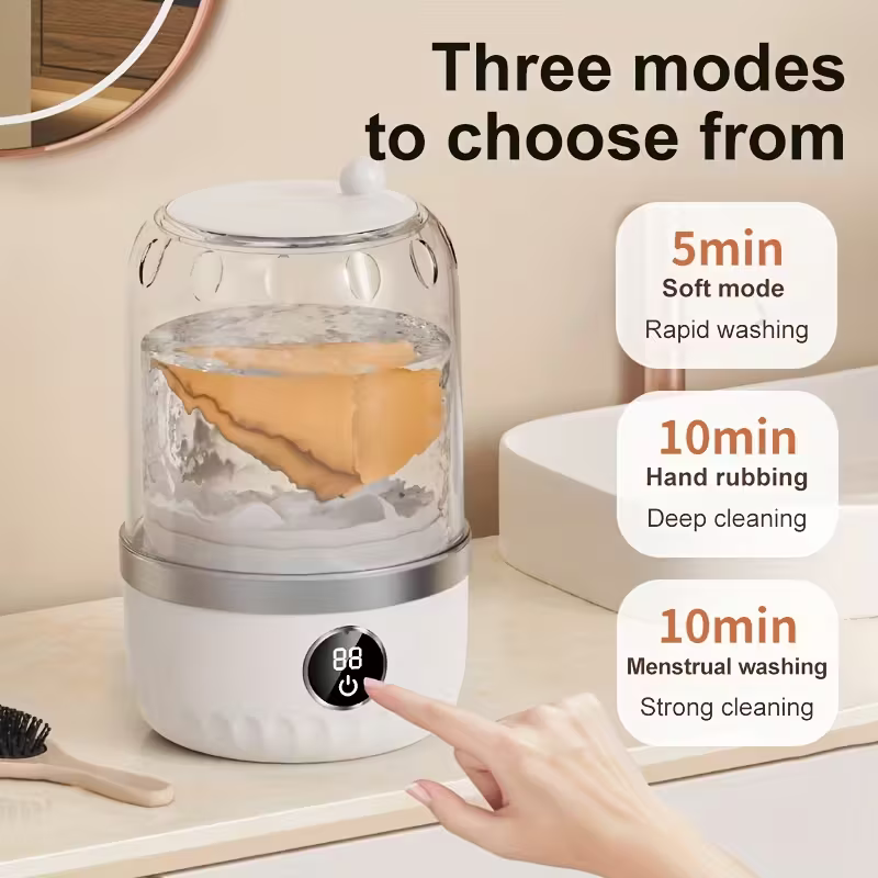 Attractive Mini Washing Machine – Portable Compact Washer for Small Loads & Travel Use