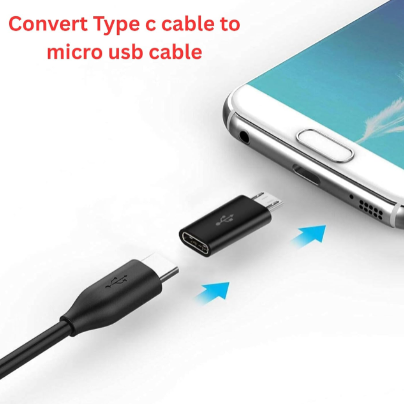 USB-C to Micro USB (V8) Adapter – Fast Charging & Data Sync Converter | Type-C to V8 Connector