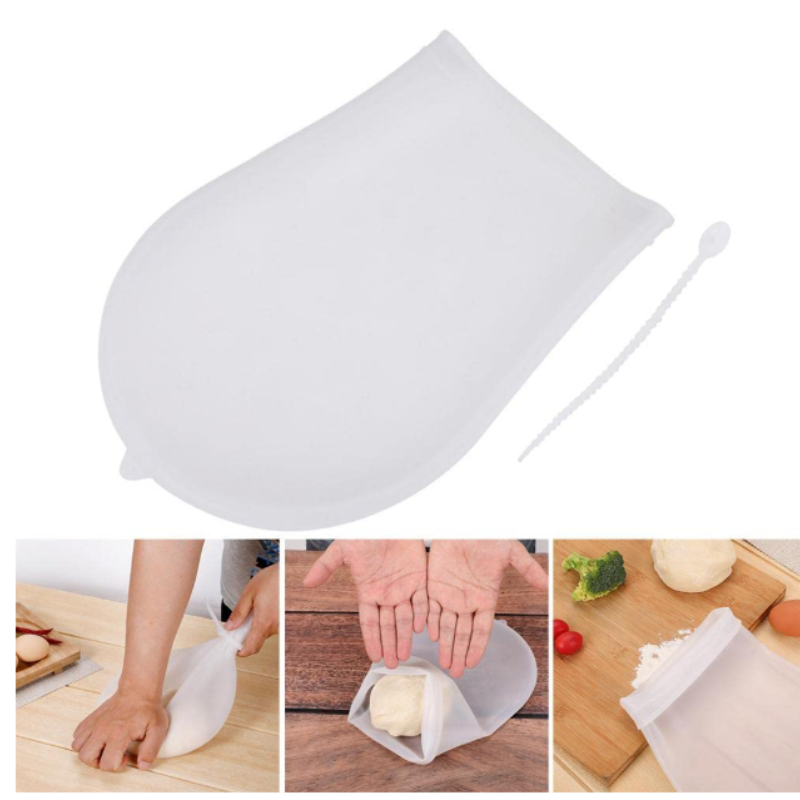 Reusable Soft Silicone Flour Mixing & Kneading Bag – Large Pastry Bag for Dough, Bread, Tortilla & Baking