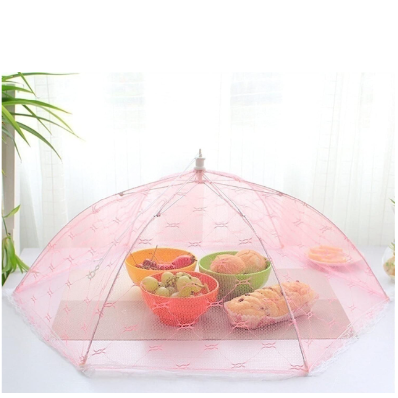 Food Cover Umbrella – Foldable Mesh Food Protector for Kitchen & Outdoor Use