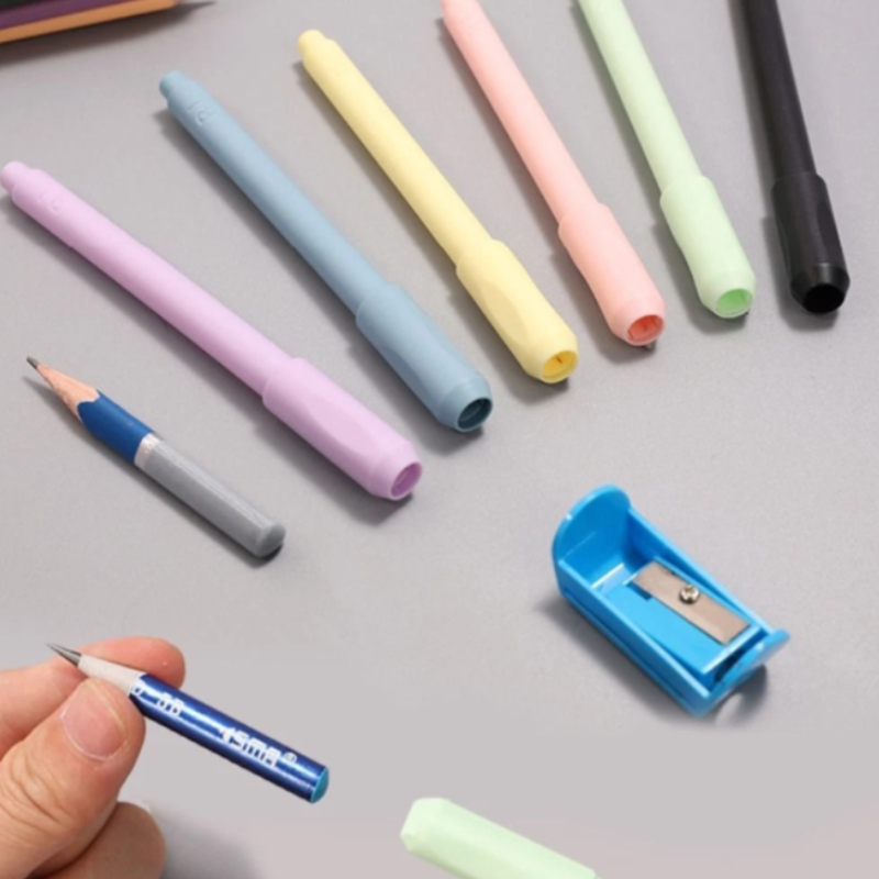 Pencil Extender Holder – Writing Length Extender for Short Pencils (Random Color- Pack of 2)