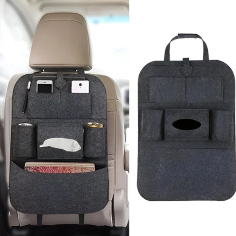 Car Back Seat Storage Organiser – Travel-Friendly Multi-Pocket Storage -Keep Essentials Neat & Accessible (Pack of 1)