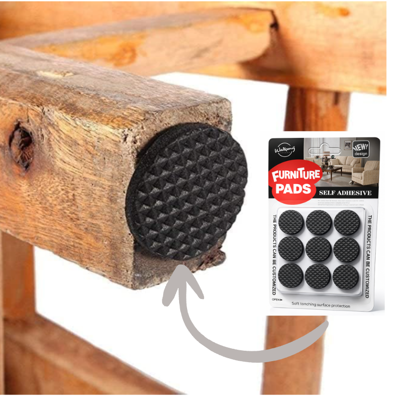 Self-Adhesive Anti-Slip Round Rubber Pads – Furniture Floor Protectors for Sofa, Bed, Dining Table, Chairs | Noise & Scratch Insulation Pads