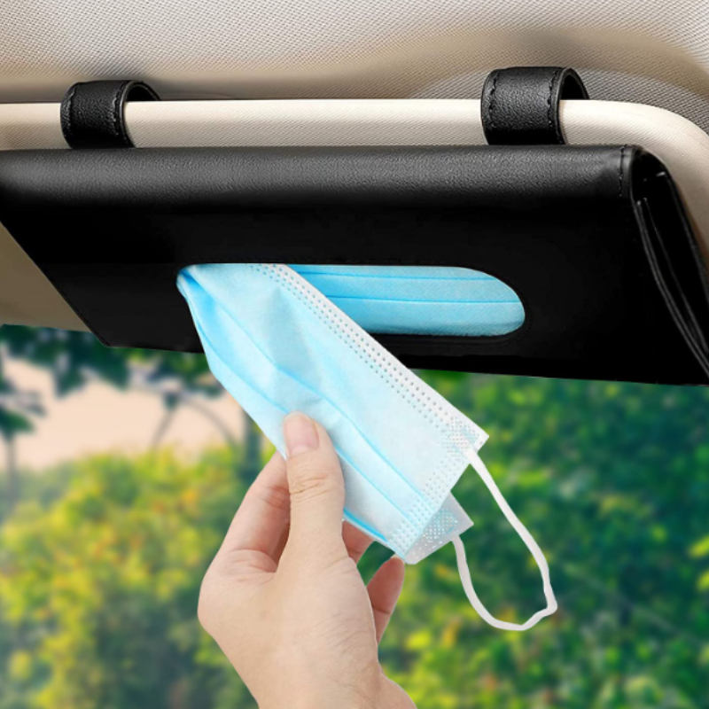 Car Visor Paper Tissue Box Holder – Hanging Sun Visor Tissue Organizer for Car, Truck & SUV (Random Color)