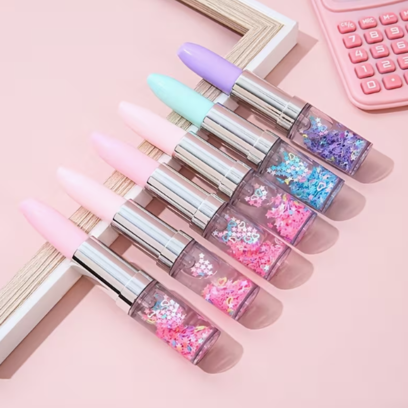 Lipstick-Style Pen – Cute Cosmetic Shape Ball Pen (Random Color-Pack of 1)