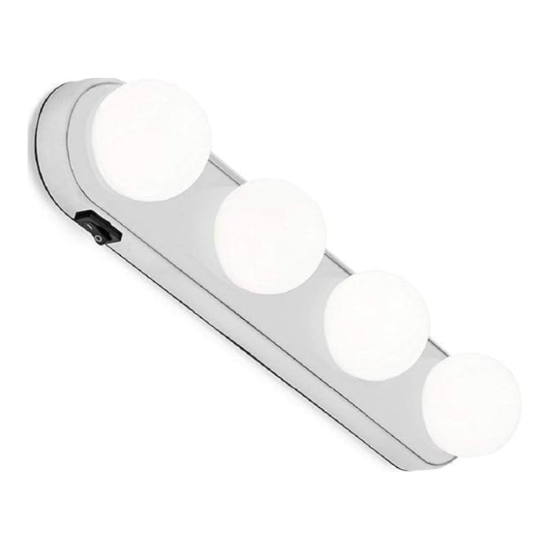 Battery Powered Makeup Light – Studio Glow Super Bright 4 LED Bulbs for Mirror & Vanity