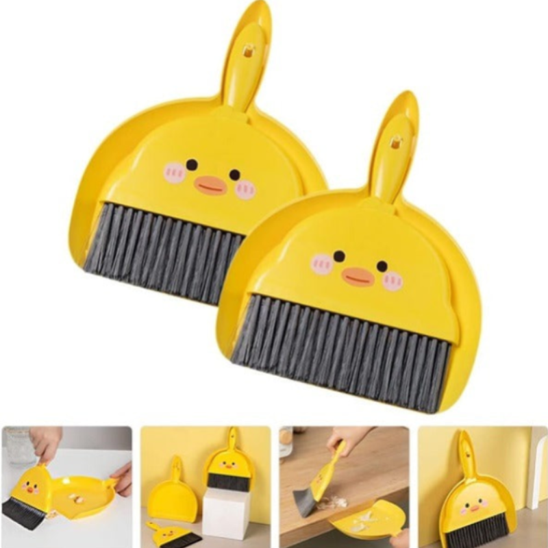 Mini Dustpan and Broom Set – Compact Hand Broom & Dust Pan for Home, Kitchen, Office & Car Cleaning