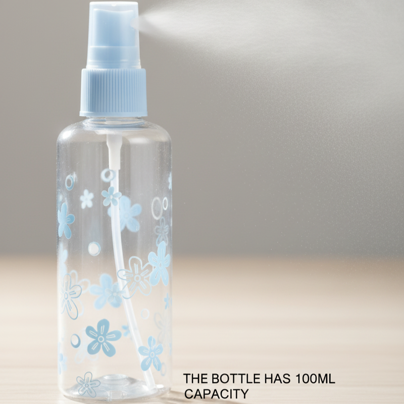 100 ML Plastic Refillable Fine Mist Spray Bottle – Leak-Proof, Portable & Reusable Spray Container(Random color-Pack of 1)