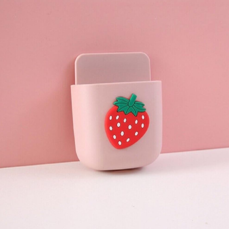 Wall Mounted Hanging Mobile Holder – No Drilling Phone Storage Stand for Home, Office & Kitchen (Random color-Pack of 1)