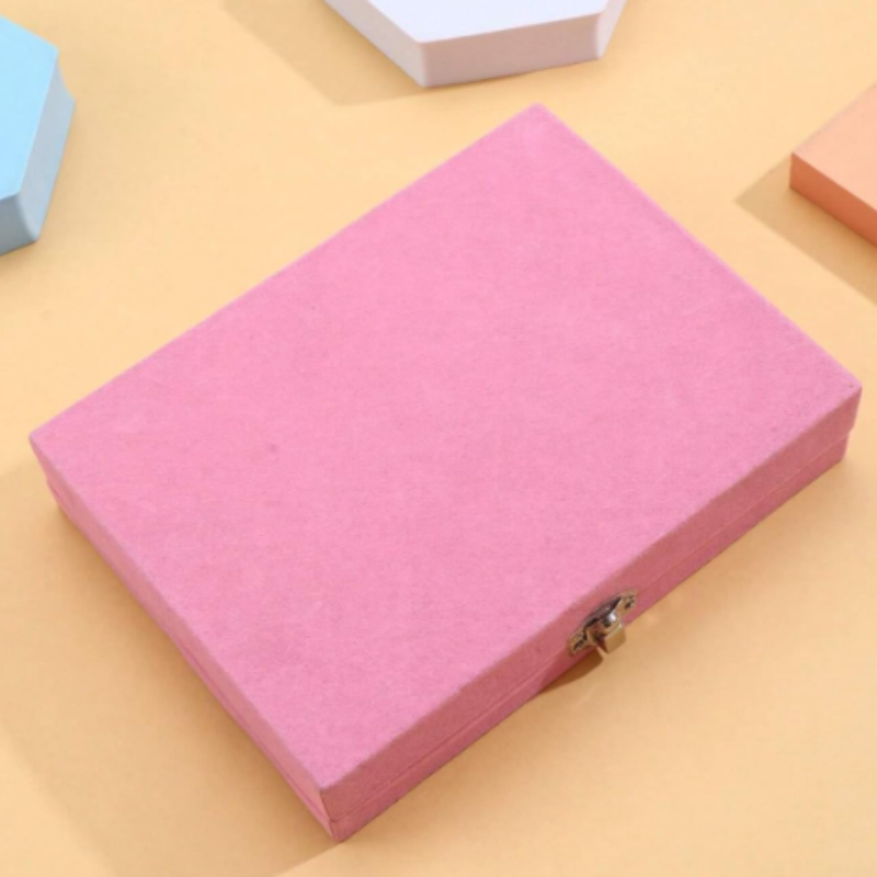 Velvet Jewelry Organizer with Clear Lid – Elegant Storage Box for Rings, Earrings & Accessories