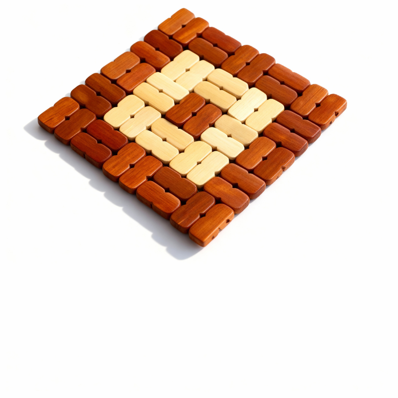 Bamboo Heat Insulation Pad – Unique Wooden Trivet for Hot Pots, Pans & Table Protection (Pack of 1)