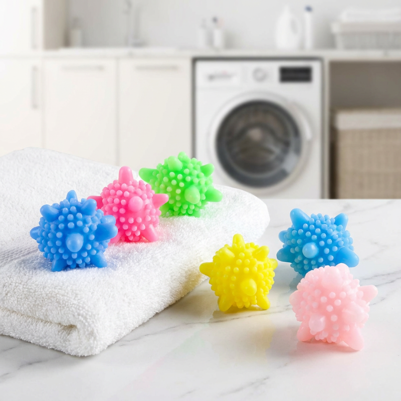 Washing Machine Laundry Balls – Reusable Cleaning & Dirt Remover Balls (Random colors-Pack of 10)