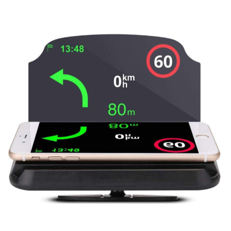 Car HUD Holder – Universal Smartphone Cradle Mount for Head-Up Display (HUD) & GPS Navigation