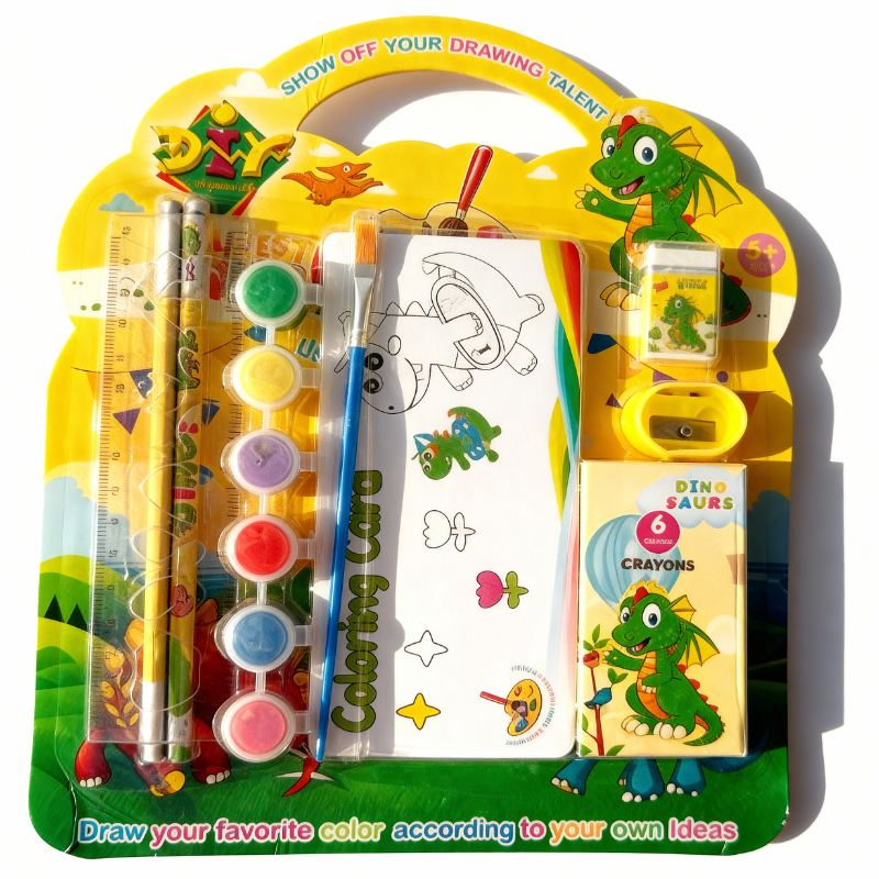 Kids Art & Stationery Set – Complete Drawing, Coloring & School Supply Kit for Children (Random Theme-Set of 1)